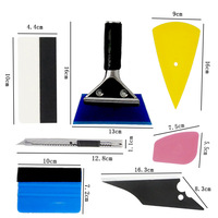 Kit d'outils professionnel de teinture automobile 7 pièces - Ensemble ultime de teinture de vitres de voiture avec raclettes en caoutchouc dur