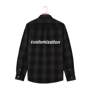 Custom Flannel <strong>Shirts</strong> Men 2024 Autumn and <strong>Winter</strong> New Plaid Design 100% Cotton Button up <strong>Shirt</strong> - Product Image 2
