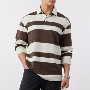 Meilleur fournisseur de polos de rugby unisexes, service OEM, doux, respirant, 100% polyester, séchage rapide, manches longues - Product Image 3