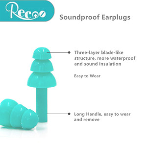 مصنع قمادات أذن عازلة للصوت 3 طبقات لإلغاء الضوضاء مقاومة للماء للسباحة سدادات أذن سيليكون - Product Image 6