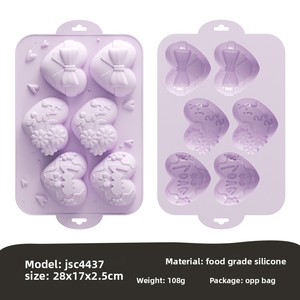 Moule en silicone personnalisable en forme de cœur couleur macaron pour chocolat, outils de pâtisserie - Product Image 2