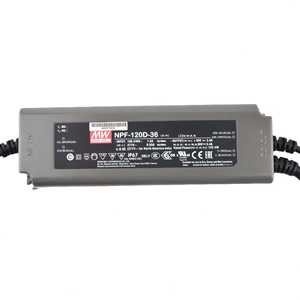 Controlador LED Mean Well NPF-120D-36, 36V 3.4A IP67, Corriente y Voltaje Constantes, 122.4W, Carcasa de Plástico - Product Image 1