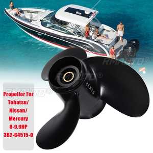 Hélice fueraborda 3B2-64515-0 de 8.5 x 7.5 para Tohatsu/Nissan/Mercury 8-9.8HP, rotación a la derecha, aleación de aluminio, 3 palas, 12 estrías - Product Image 1