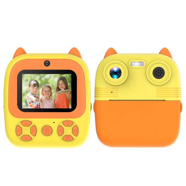 Kids Quick Slap Camera Instant Print with 2.8" Screen Recording USB Plastic Material Christmas Birthday Gift Toy