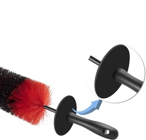 Brosse de nettoyage multi-usages pour voiture, brosse à roues polyvalente en nylon noir pratique - Product Image 3