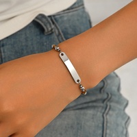 Bracelet long en acier inoxydable électroplaqué avec perles multicolores en œil de tigre et turquoise, best-seller transfrontalier