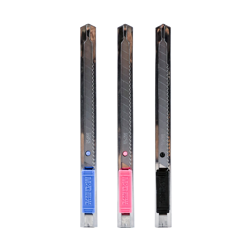 Универсальный нож M & G, 9 мм, офисные и школьные принадлежности, универсальный нож из нержавеющей стали с скользящим замком