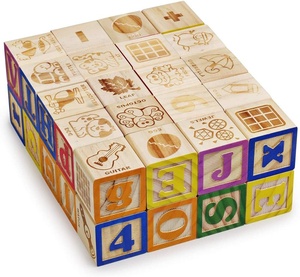 Wholesale Custom High Quality Wooden ABC <strong>Blocks</strong> 40PCS <strong>Stacking</strong> <strong>Blocks</strong> Baby <strong>Counting</strong> Alphabet Letters Manufacturers - Product Image 4