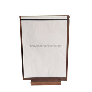 Panneaux de signalisation de <span class=keywords><strong>restaurant</strong></span> de taille personnalisée Panneau de menu en bois avec élastiques Presse-papiers sans clip pour porte-reçus Présentateur de chèques - Product Image 5