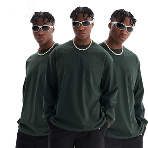 Camiseta Sin Cuello Cómoda Con Cuello Redondo Para Hombre, Con Bolsillo Frontal, Con Botones, Manga Larga, Ligera, Con 3 Botones, Albaricoque