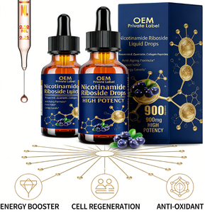 อาหารเสริม OEM NAD+ พร้อมนิโคตินาไมด์ ไรโบไซด์ เรสเวอราทรอล คอลลาเจน และไบโอติน เพื่อการชะลอวัย สุขภาพผิว และเพิ่มพลังงาน - Product Image 2