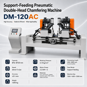 Dual Station Double Head Chamfering <b>Machine</b> with Auto-Feeder for Tent Pole and Umbrella Tube <b>Processing</b> - Product Image 2
