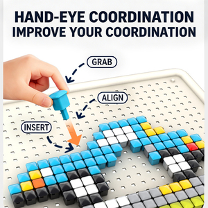 480 Pièces DIY 3D Mushroom Nail Pegboard Puzzle Deluxe Set Building Block Educational Toy for Kids Creative Handmade Play - Product Image 5