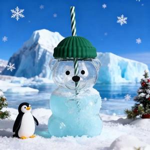 Jarra Mason con Asa, Vaso para Beber Bebidas, Jarras Mason Reutilizables <span class=keywords><strong>de</strong></span> 500 ml, Vaso para Beber Leche, Jugo, Oso, para el Verano - Product Image 5