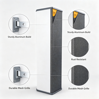 Haut-parleur colonne en aluminium étanche IP66 20W 30W 40W, montage mural, pour diffusion intérieure et extérieure, idéal pour mosquées et centres commerciaux