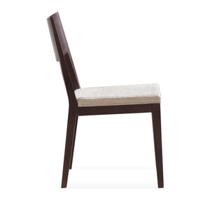 Juego de 2 Sillas de Comedor de Madera de Nogal Duraderas, Acabado Natural, Muebles de Asiento de Madera Maciza para el Hogar, Cocina, Restaurante - Product Image 3