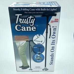 Bastón Plegable Resistente con Luces, Ayuda para Caminar Segura para Personas Mayores, Uso en Exteriores - Product Image 1