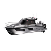 Bateau de Pêche Sportive de 9m à Console Centrale avec Moteur, 8 Passagers, Yacht de Luxe Chinois en Aluminium