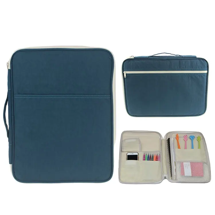 New Product Office Document Bags Files Organizer Handbag Travel Note Pouch Zippered Carrying Case