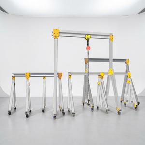 KINOCRANE <b>5</b> Ton Single Girder Gantry Crane Adjustable Height Span Portable Manual Lift Hoist Aluminum Motor Gear Bearing - Product Image 1