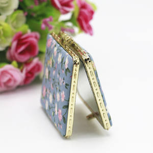 Mixed Procurement Low Price Fabric Flower Makeup <b>Mirror</b> Round Pocket <b>Mirror</b> With Double Sided Vintage <b>Mirror</b> Elegant for Best - Product Image 3