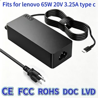 Adaptateur secteur 65W pour Lenovo avec port USB 20V 3.25A ADL65WLA 5A10J40296 pour ordinateur portable Yoga 900, chargeur de haute qualité