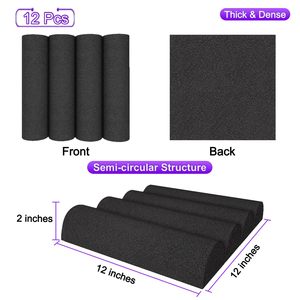 Bọt âm thanh rãnh hình vòng cung được bán trực tiếp tại nhà máy được sử dụng để hấp thụ âm thanh trên các bức tường trong nhà - Product Image 2