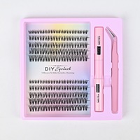 Extensions de cils individuels effet volume noir mat, cils épais en grappe DIY, faux cils OEM pour maquillage des yeux