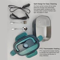Boîte à lunch électrique double couche en acier inoxydable, chauffe-plat portable pour voiture et maison, avec sac de transport – Meilleure vente