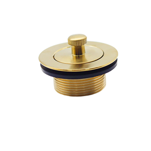 Kit di Pulizia Universale in Ottone Dorato Anti-odore per Scarico Vasca da Bagno con Sistema Lift and Turn - Product Image 2