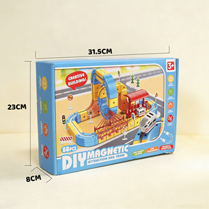 Bloques de construcción magnéticos versátiles, vía de tren, vagón, ferrocarril eléctrico, antigravedad, juguete de regalo para niños. - Product Image 6