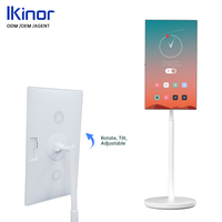 Standlı Döner Taşınabilir TV Ekranlı Mobil Tablet TV, İç Mekan FHd Dokunmatik Ekranlı Monitör, Android 13 Akıllı Televizyon 8g+128g