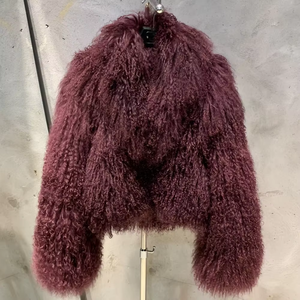 <span class=keywords><strong>Cappotto</strong></span> da Donna con Collo in Pelliccia Soffice, Morbido <span class=keywords><strong>Cappotto</strong></span> in Pelliccia d'Agnello, Cappotti in Pelliccia Mongola <span class=keywords><strong>Marrone</strong></span> <span class=keywords><strong>Scuro</strong></span> - Product Image 5