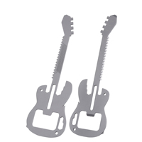 Carte multi-outils en forme de guitare, acier inoxydable 420J2, outil multifonction portable de poche pour le camping en plein air et les voyages