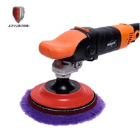 JYM-0233 Tampon de polissage professionnel en laine texturée violette de 6 pouces, écologique, pour polisseuse rotative DA et peinture automobile