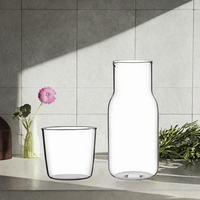 Bouilloire et tasse à café en verre écologiques personnalisées avec anse pour le camping - Petite carafe à jus