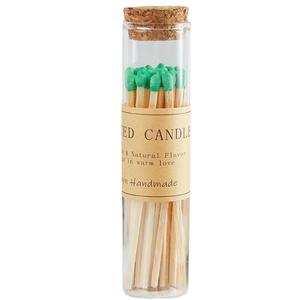 بيع بالجملة لأعواد ثقاب مخصصة للشموع بتصميم شخصي لديكور المنزل، أعواد ثقاب طويلة ملونة في وعاء زجاجي - Product Image 5