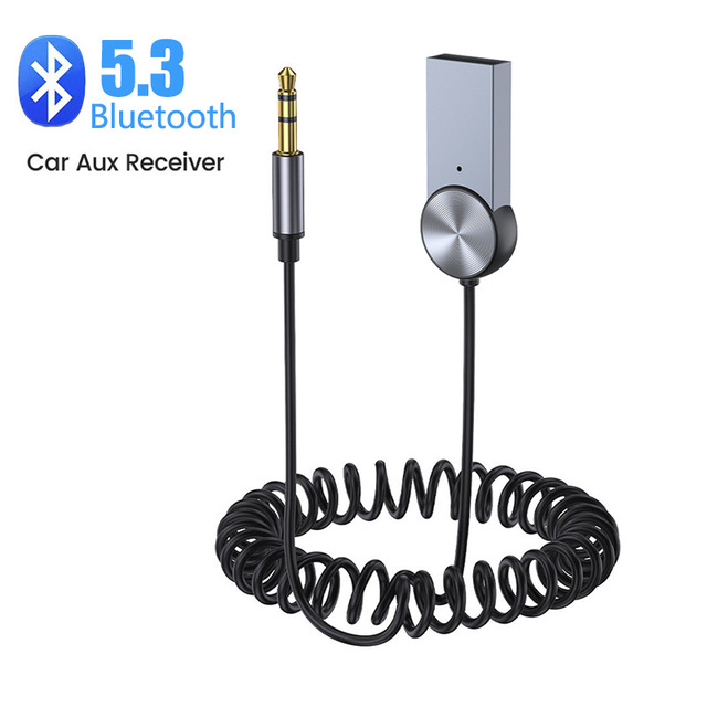 GXY for 5.4 Audio Receiver USB to 3.5mm AUX Car Adapter with Aux Port HD MIC Wired Speaker