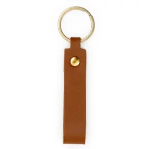 Manufacturer Wholesale Bulk Promotional Gifts Leather Key Chain Custom Logo Keychain