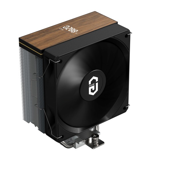 Y400W CPU Air Cooler with Digital Display (Wood Pattern) Heatsink Radiator with Argb Fan computer gaming case cooler use