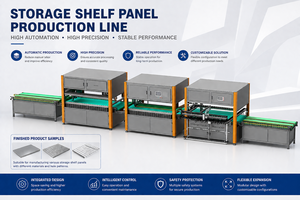 Ligne de production de panneaux d'étagères de stockage, équipement de traitement des métaux automatique de haute précision - Product Image 1