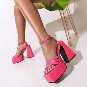 2024 femmes chaussures <span class=keywords><strong>talons</strong></span> personnalisés plate-forme grosse haute Sexy Style Punk chaussures personnalisées bride à la cheville plate-forme sandales à <span class=keywords><strong>talons</strong></span> - Product Image 5