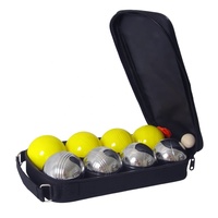 Jeu de boules de pétanque jaunes, 8 boules de 73 mm en acier, avec sac de transport, jeu de pétanque pour l'extérieur, le jardin, la cour, les familles