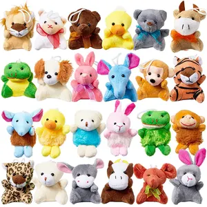 2024 grosir mewah beruang mewah lucu gantungan kunci Kawaii berbulu boneka hewan Keyring dompet tas punggung liontin