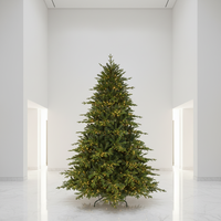 Arbre de Noël Artificiel Pré-éclairé Haut de Gamme Personnalisé (1,5m-3m) en PE et PVC Mixte, Charnières Faciles à Assembler, Décoration de Fêtes - Vente en Gros