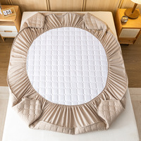 Drap-housse souple de remplissage en polyester de couleur unie personnalisé Drap-housse doux et facile à nettoyer