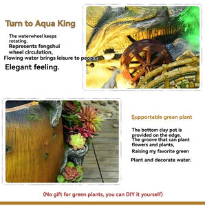 Xinlitu 4 piani fontana, <span class=keywords><strong>grande</strong></span> pavimento in piedi acqua tenda <span class=keywords><strong>parete</strong></span>, cemento acqua di circolazione fontana di atomizzazione - Product Image 4