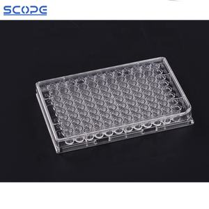 Laboratorium steril plastik habis pakai 96 Well Cell budaya piring tisu untuk mikroskop terbalik - Product Image 4