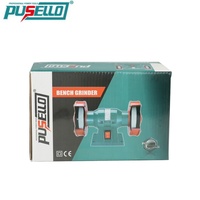 Meuleuse d'établi PUSELLO 250W 125mm 3000 tr/min, outil de meulage électrique à double roue pour le polissage et l'affûtage des métaux