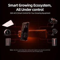 Kits de Regleta de Alimentación Spider Farmer GGS AC5 con 5 Tomas de CA y Controles Inteligentes Basados en Aplicación, Sensor de Suelo 3 en 1, Sensor de Temperatura, Humedad y Luz